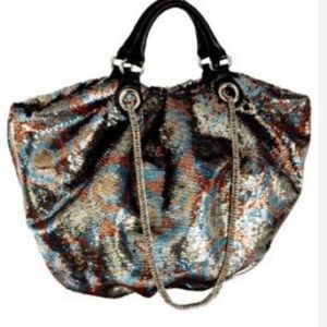 orYANI Sequin Hobo Bag With Wristlet